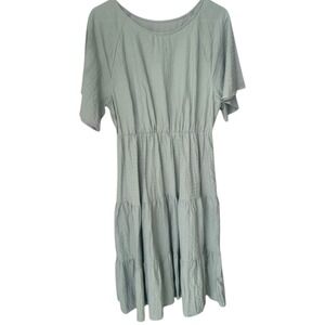 Bella Ella Boutique Dressn L Cotton Sage Green Cottagecore Casual Spring